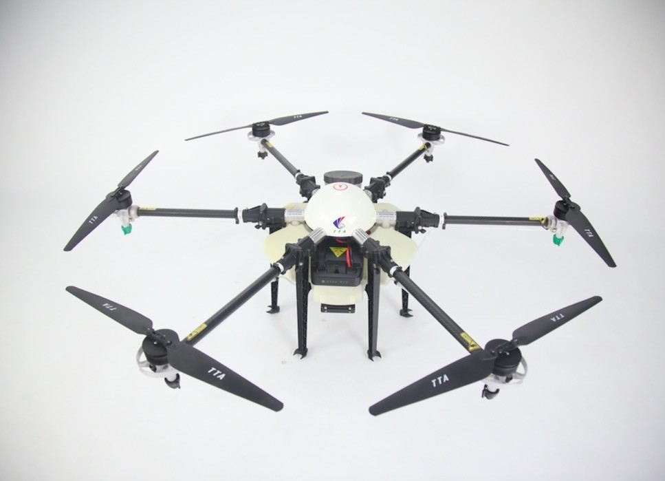 10 kg/L Settore di spargimento del carico utile Forma M6E1-10L Camera Pesticidi Drone Elicottero Uav